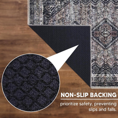 Keen Home Design 6x9 Rug - Machine Washable Area Rug with Non-Slip Backing, Ideal for Living Room