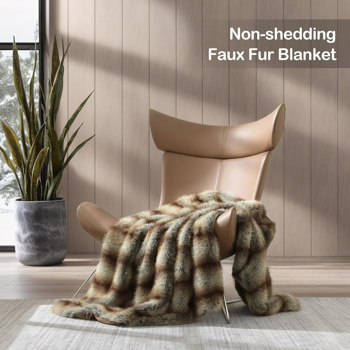 HORIMOTE HOME Luxury Plush Blanket, Soft & Cozy Fur Throw Blanket for Couch, Bed and Sofa, Fluffy