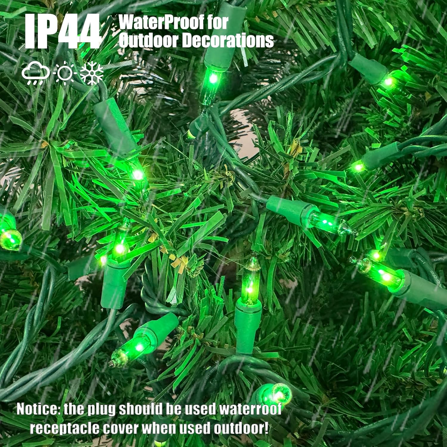 HISHINY Green String Lights 100 Count Mini St Patricks Decorations Lights with Green Wire for