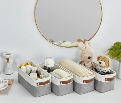 DECOMOMO Narrow Storage Bins Small Baskets for Organizing Bathroom, Toilet Tank, Towel Storage