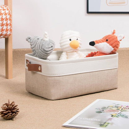 DULLEMELO Small Storage Bins, Storage Baskets for Organizing, Collapsible Rectangular Fabric