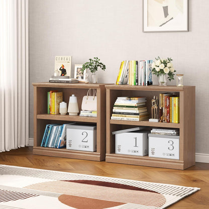 Bookcase, 2 Tiers S Bookshelf Open Storage Organization, Floor Standing Indoor Furniture Book Case