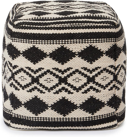 REDEARTH · Tufted Pouf Ottoman with Filler Textured Storage Cube Bean Bag Pouffe Footrest for