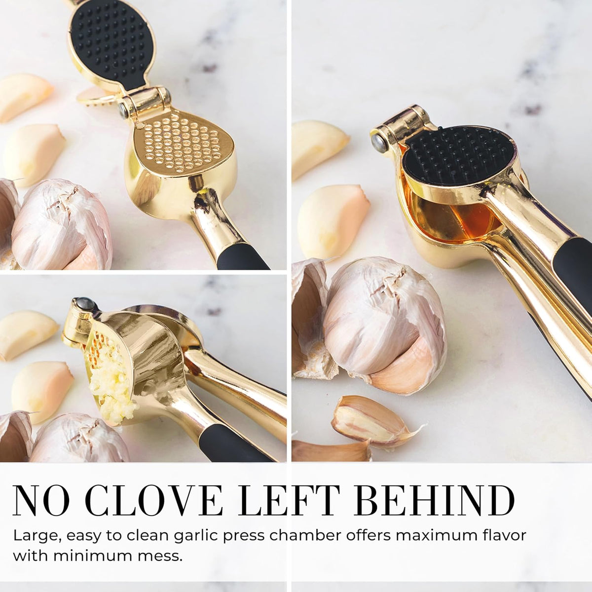 Black and Gold Kitchen Utensils - Luxe 8-Piece Gold Kitchen Tools Set with Can Opener, Pizza