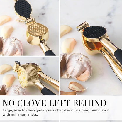 Black and Gold Kitchen Utensils - Luxe 8-Piece Gold Kitchen Tools Set with Can Opener, Pizza