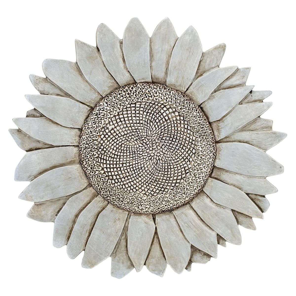 NAT & Jules Sunflower Shaped Dimensional Indoor Outdoor 12 inch Cast Resin Decorative Garden
