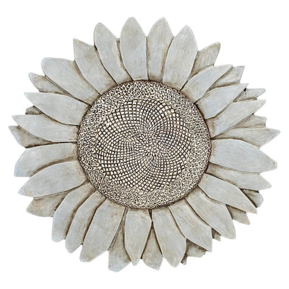 NAT & Jules Sunflower Shaped Dimensional Indoor Outdoor 12 inch Cast Resin Decorative Garden