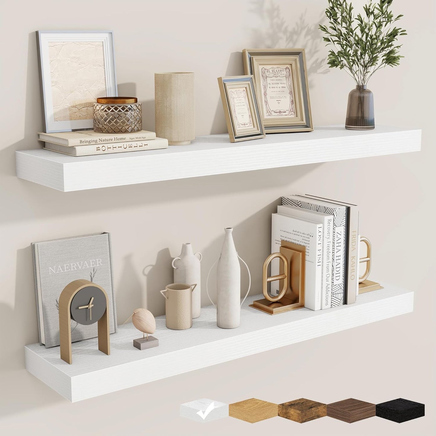 fuqing Floating Shelves for Wall, Bathroom Shelf Wall Mounted for Storage, Shelves with Invisible
