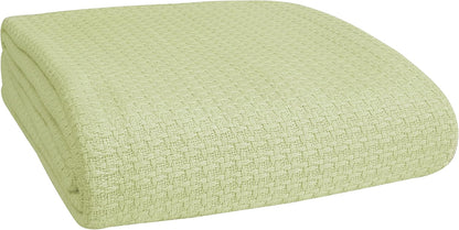 BELIZZI HOME 100% Cotton Bed Blanket, Breathable Bed Blanket Twin Size, Cotton Thermal Blankets