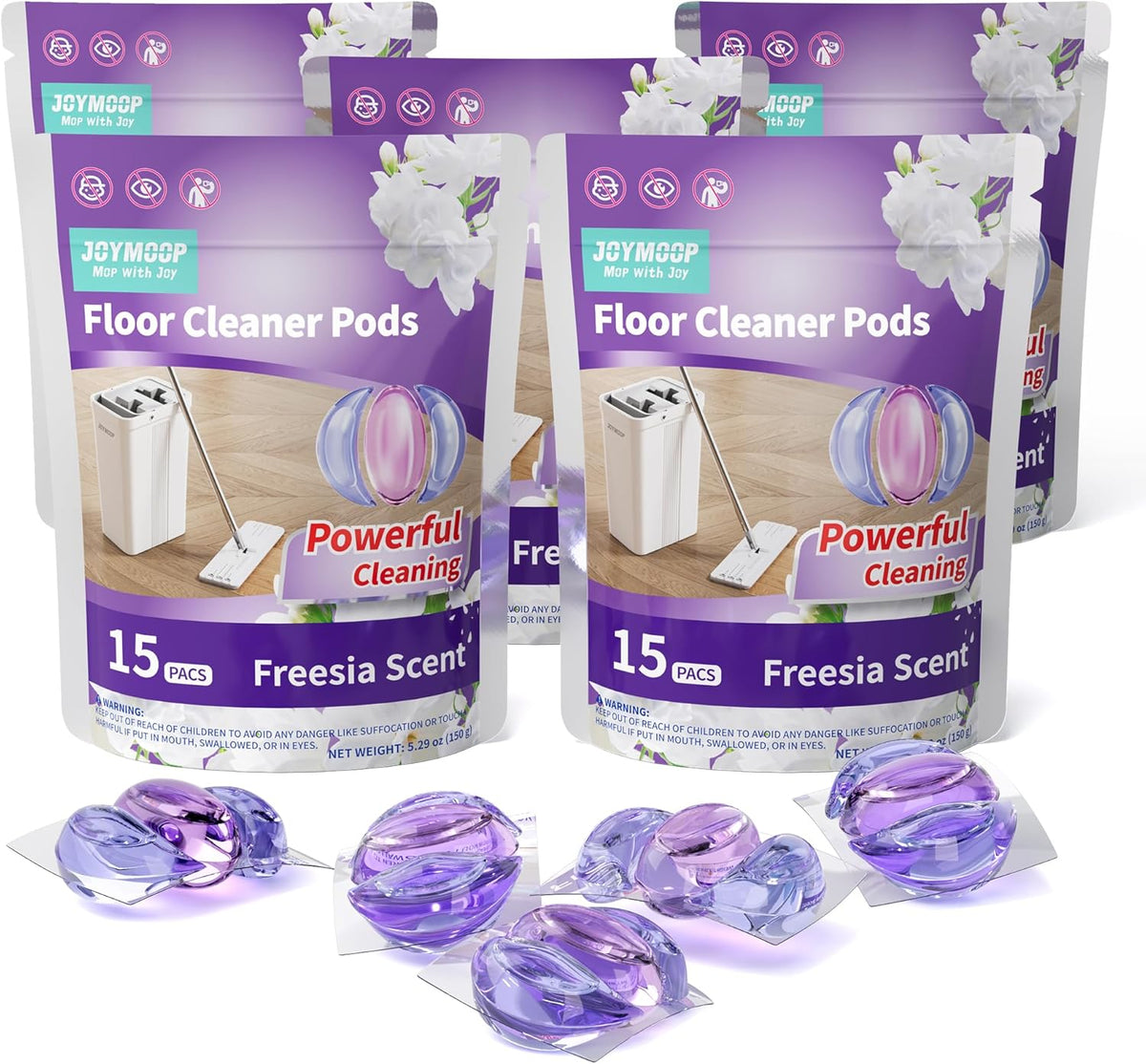 JOYMOOP Floor Cleaner for Mopping, 75 PCS Mopping Solution, Hardwood Floor Cleaner, Works Perfectly