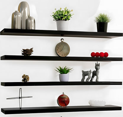 Wood Floating Shelves for Wall Decor, Rustic Wall Shelves for Bedroom Bathroom Kitchen Living Room