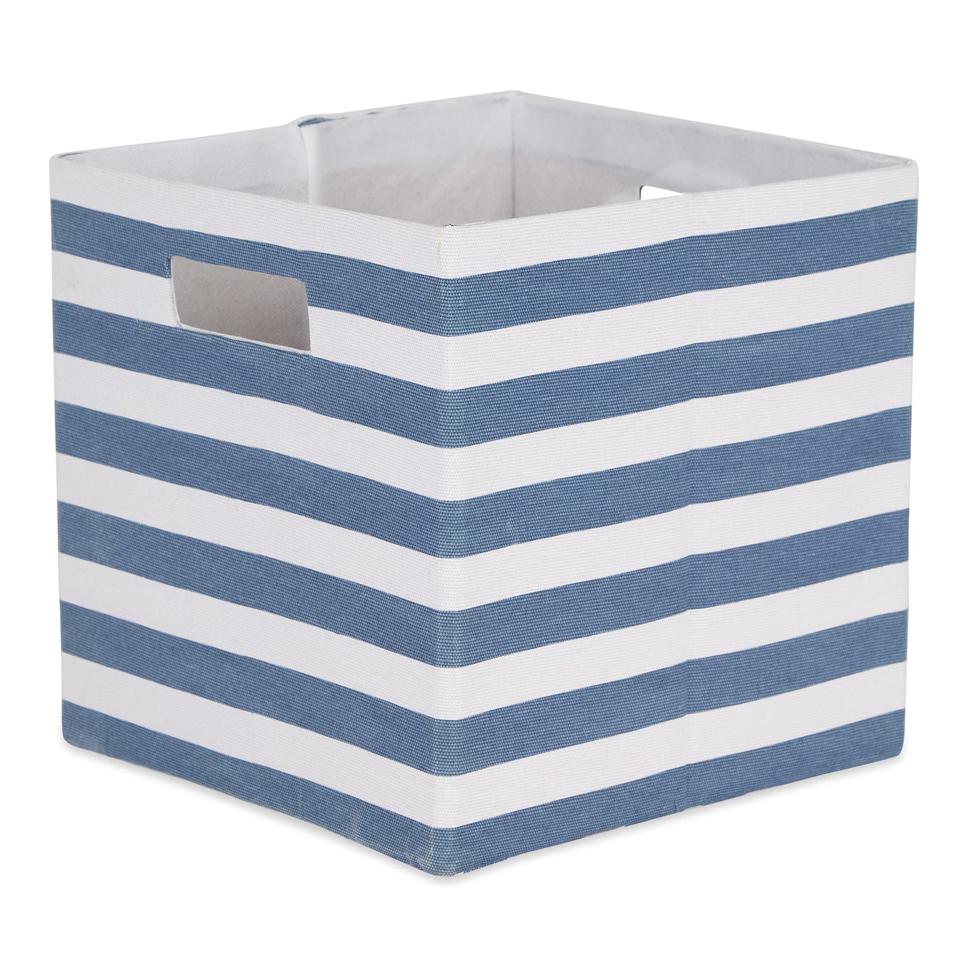 DII Polyester Cube Storage Collection Hard Sided Collapsible, 11x11x11, French Blue
