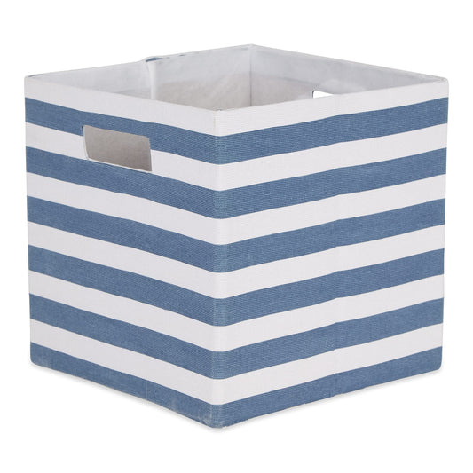 DII Polyester Cube Storage Collection Hard Sided Collapsible, 11x11x11, French Blue