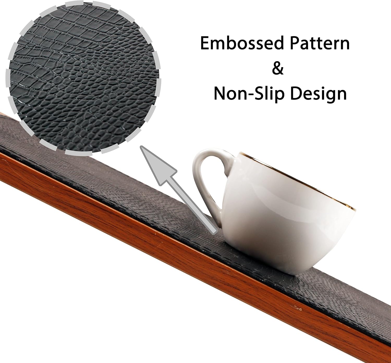 Faux Leather Hardboard Placemats, Set of 4 PU Table Mats, Easy to Clean, Heat & Stain Resistant for