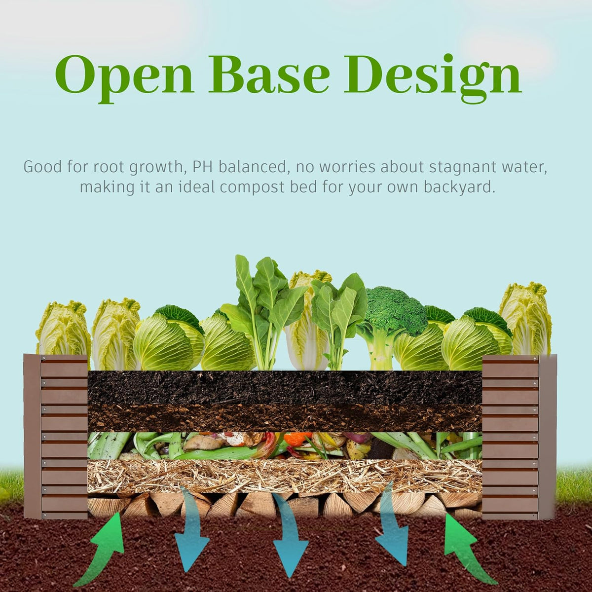 8x4x2 ft Outdoor Raised Garden Bed, Large Metal Planter Raised Beds, Planters for Outdoor Plants