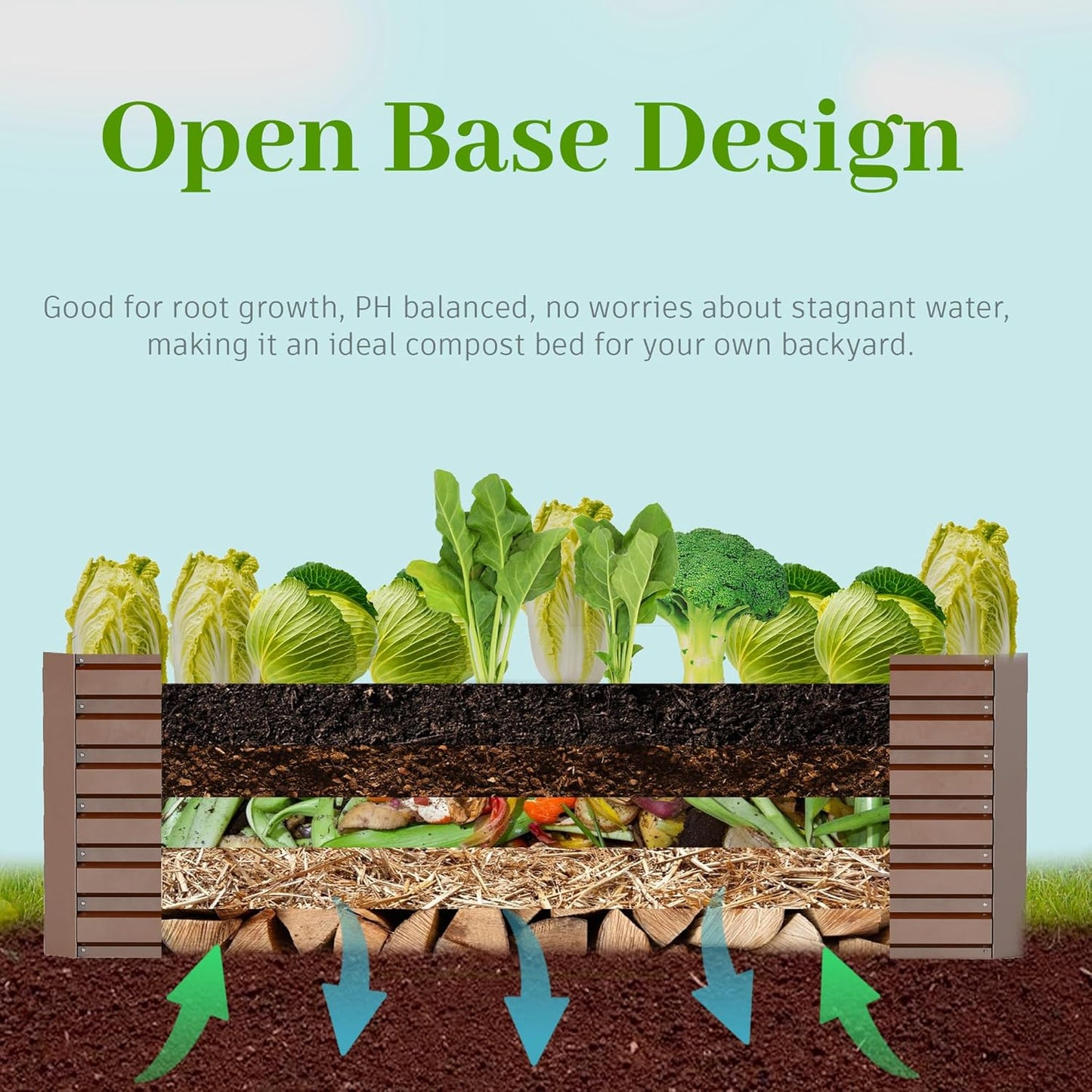 6x3x2 ft Raised Garden Bed, Large Metal Planter Raised Beds, Planters for Outdoor Plants for