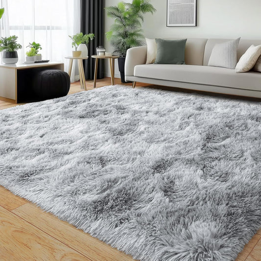 Rezutan Rugs for Living Room, Area Rug 6x9 Fluffy Rug Carpet, Soft Shaggy Modern Floor for Kids
