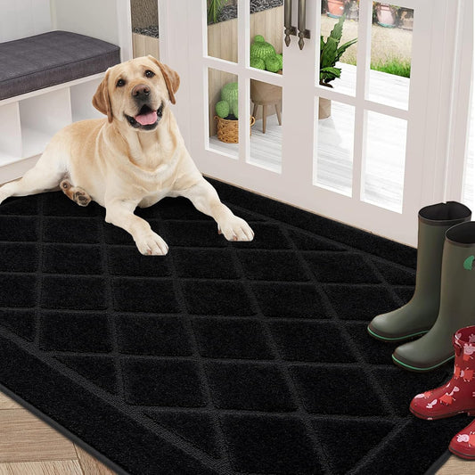 BEQHAUSE Dirt Trapper Door Mat 36" x 60", Doormat Non-Slip Entryway Rugs Washable, Dog Door Mat