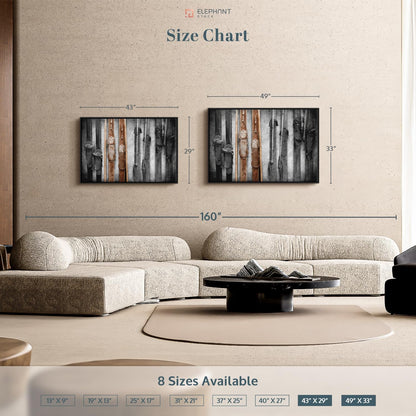 ElephantStock Ski Collection Wall Art - Horizontal Framed Canvas - 1-Piece Bathroom Wall Decor