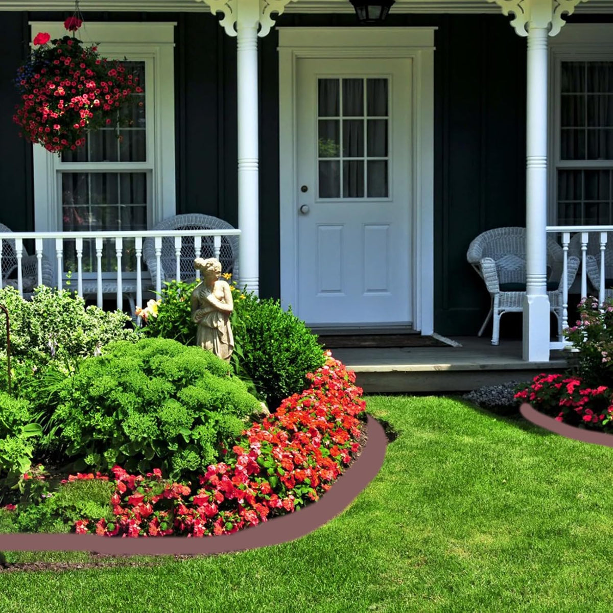 Landscape Edging 33FT, 2in Tall Garden Edging with 30pcs Anchoring Spikes Flexible Edging for