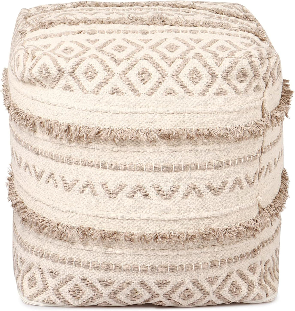 REDEARTH · Tufted Pouf Ottoman with Filler Textured Storage Cube Bean Bag Pouffe Footrest for