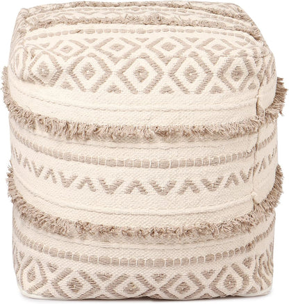 REDEARTH · Tufted Pouf Ottoman with Filler Textured Storage Cube Bean Bag Pouffe Footrest for