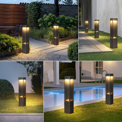 3000K Pathway Lights Black Landscape Path Light Outdoor Waterproof Garden Floor Lamp Modern Walkway