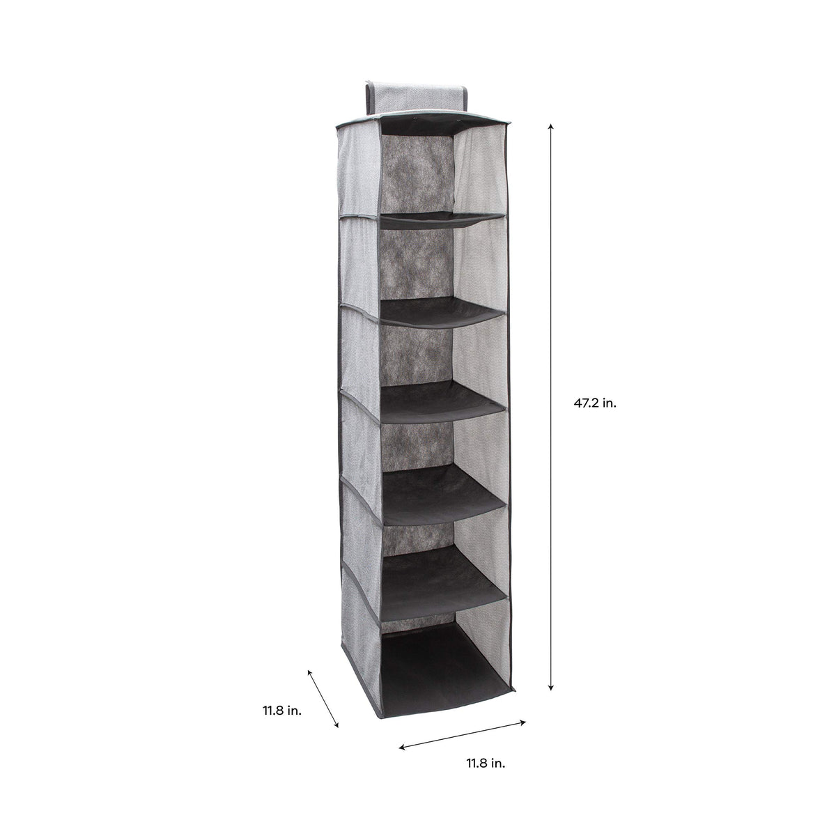 Simplify 6 Shelf Hanging Closet Organizer, Space Saver, Sweater & Clothing Shelves, Breathable