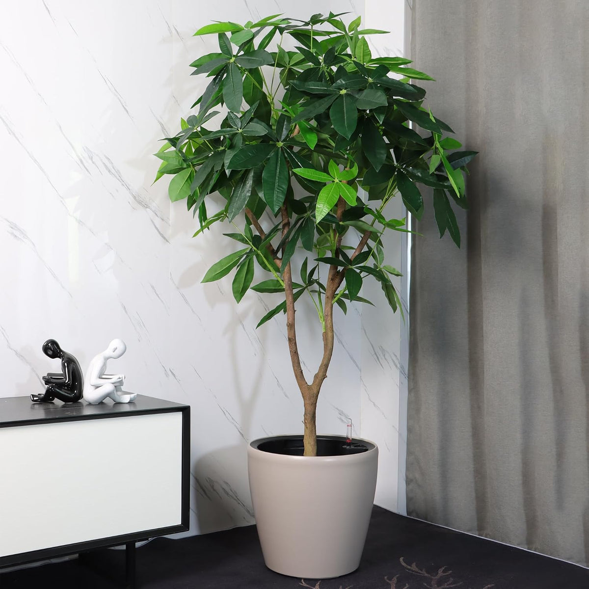 Dexceder 18x17 Self Watering Planter with Wheels Indoor Outdoor, Inner Pot Design, Thickened Large