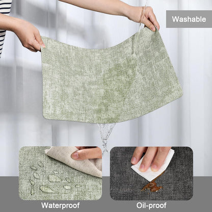 Myir JUN Placemats Dual Sided, Faux Leather Place Mats Set of 8 Indoor Placemats for Dining Table