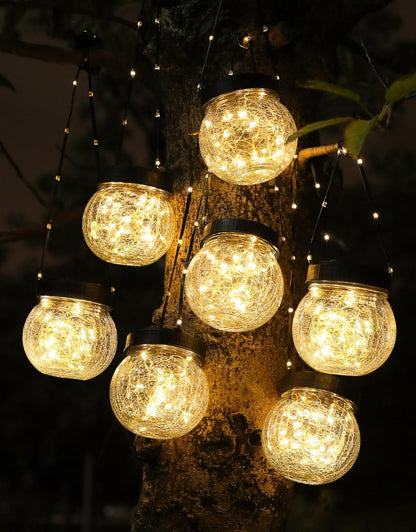 PARTPHONER Solar Lanterns Solar Lights Outdoor Waterproof 18-Pack, Solar Powered Hanging Lights