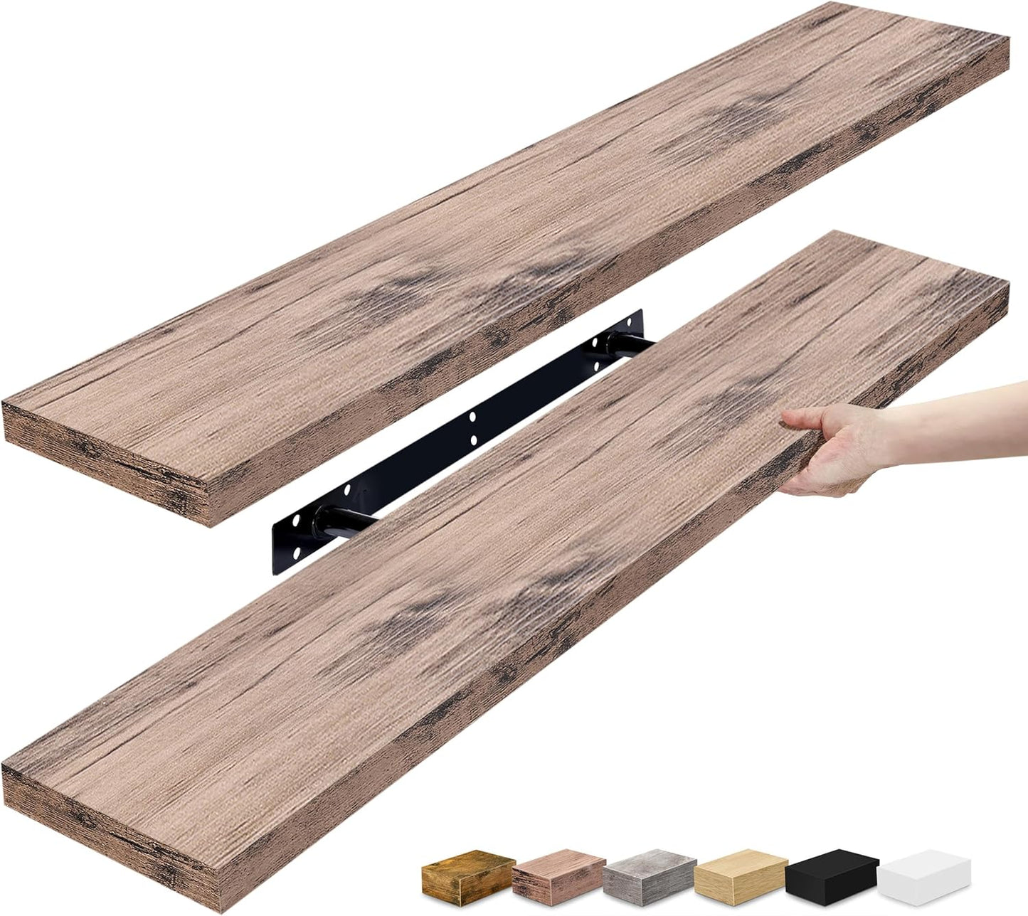 Sorbus Floating Shelves for Wall - 35 Inch Long Bathroom Shelves, Wall Decor for Bedroom, Kitchen