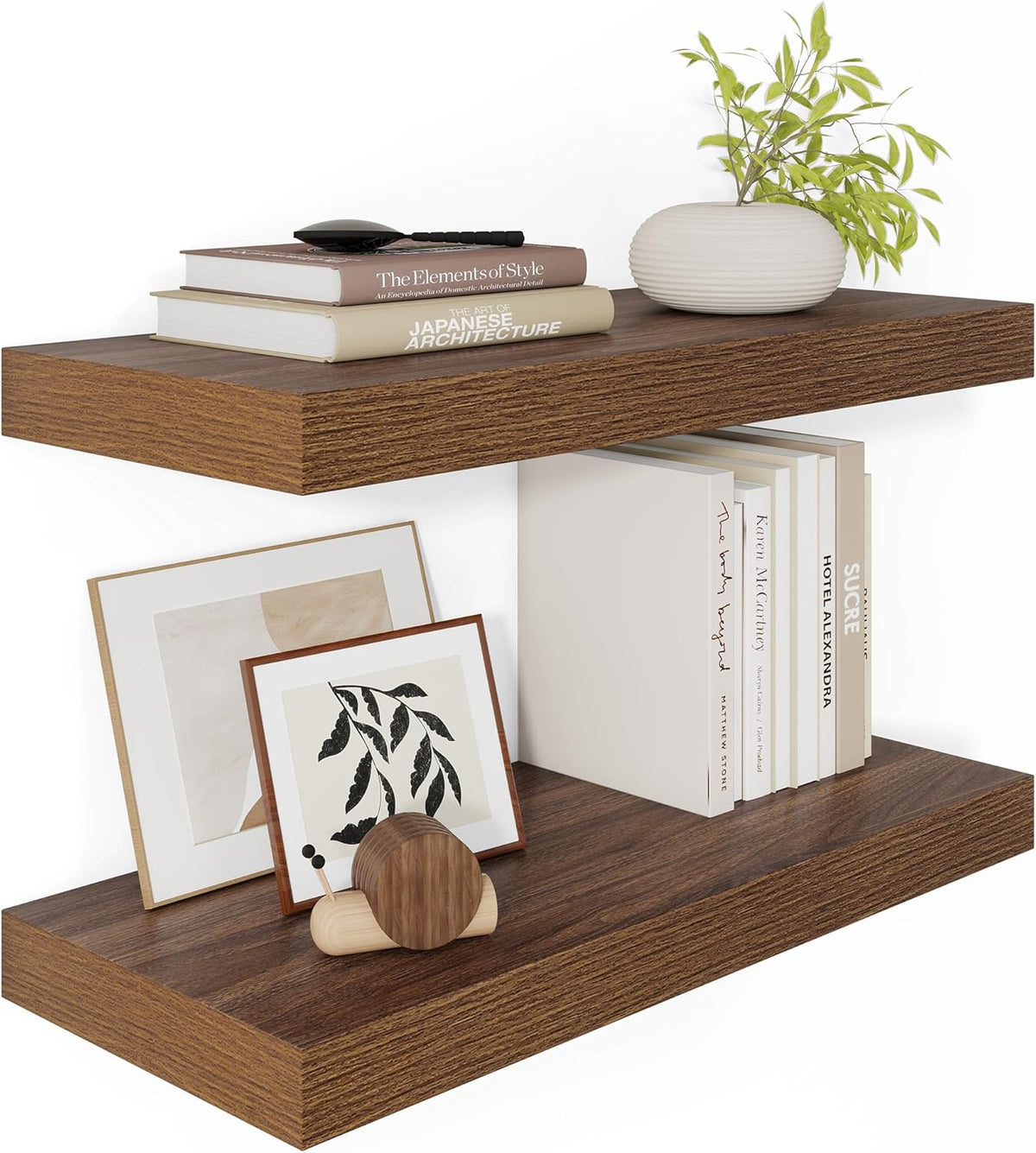 Wide Floating Shelves for Wall 12 Inch Deep, 24" X 12" X 2" Floating Shelf, 2 Inch Thick Shelf for