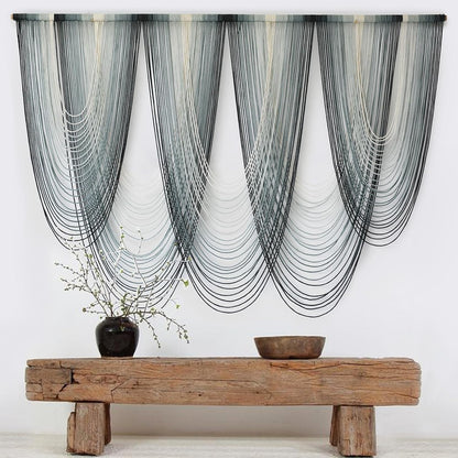 IOWER Large Macrame Wall Hanging Dip-Dyed Macrame Wall Decor Boho Wall Decor Craftsmanship Fiber
