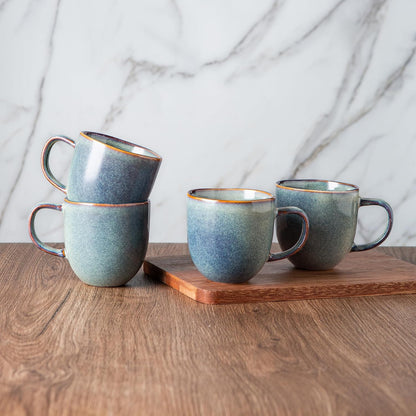 AmorArc 12oz Coffee Mugs, Ceramic Coffee Mugs set of 6 for Man, Woman, Dad, Mom, Modern Coffee Mugs