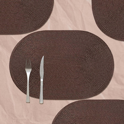 AHHFSMEI Placemats Set of 8 for Dining Table Washable Woven Vinyl Non-Slip 18x12 inches Placemat
