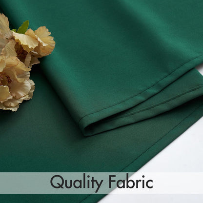 MIULEE Hunter Green Privacy Sheer Curtains That Let Light in 96 Inches Long Non-See-Through Semi