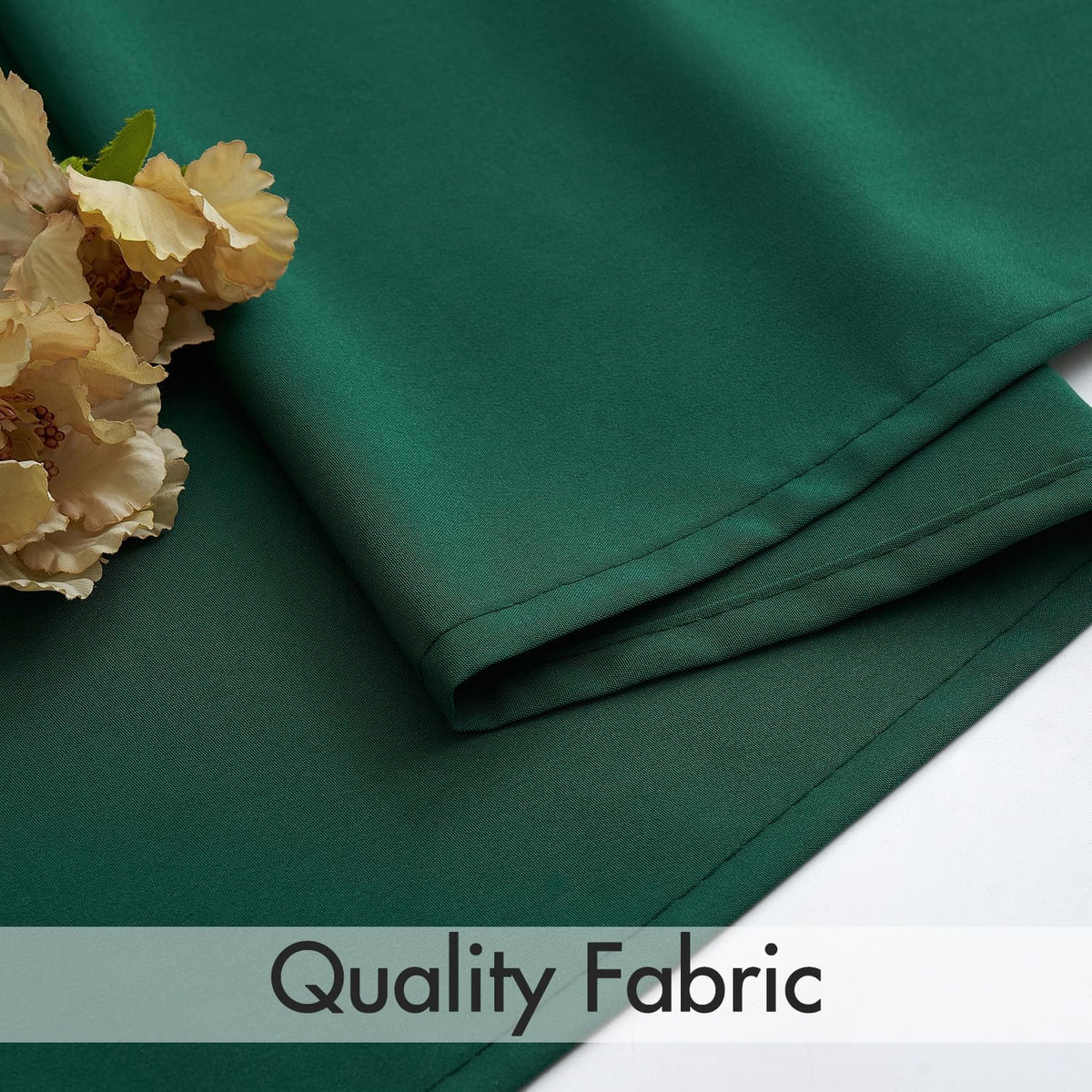 MIULEE Hunter Green Privacy Sheer Curtains That Let Light in 90 Inches Long Non-See-Through Semi