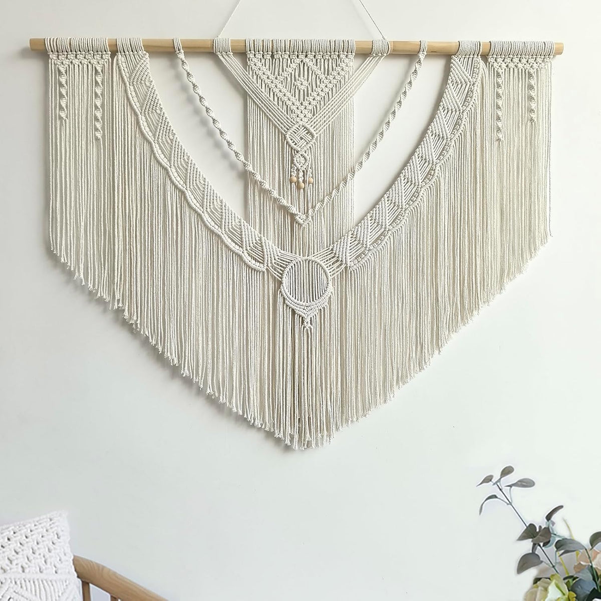 Achart Macrame Wall Hanging Large- Boho Wall Decor- large wall art- Wall Decor Living Room- Macrame