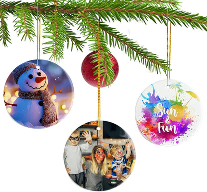 Sublimation Ornament Blanks Bulk, Sublimation Christmas Ornament Blanks Ceramic Sublimation