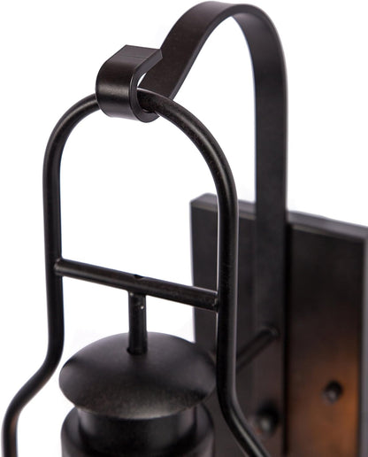Muskoka Lifestyle Products Rustic Wall Light Lantern with Retro Industrial loft Lantern Look in