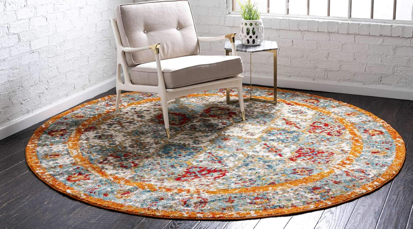 Unique Loom Rosso Collection Vintage, Traditional, Bohemian, Geometric, Distressed, Southwestern