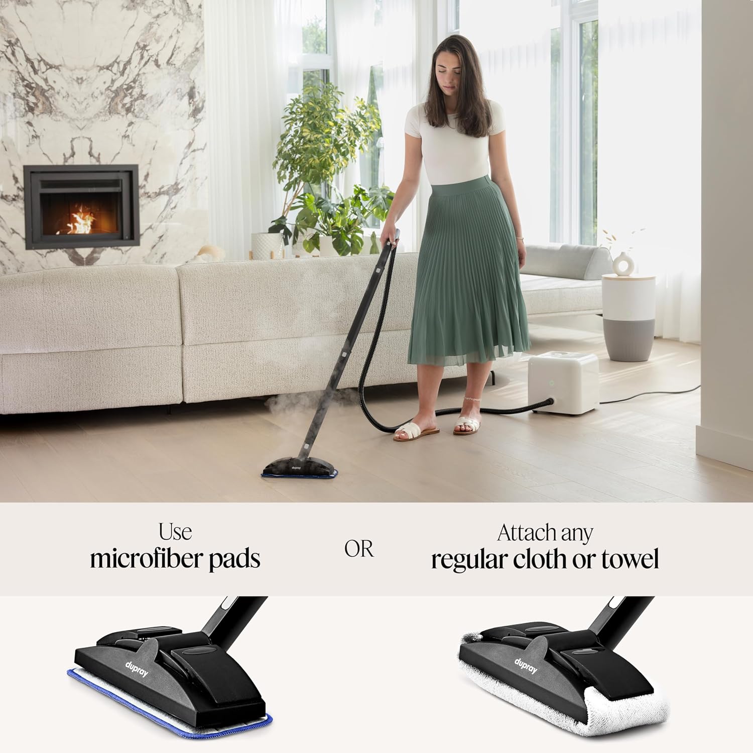 Dupray Neat Steam Cleaner with 20-piece Accesory Kit. For Multipurpose steam Cleaning Hardwood