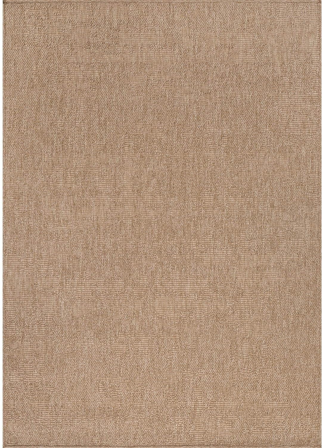 CAMILSON Easy Jute Rug 4x6, Indoor Outdoor Natural Color Fiber Area Rugs for Living Room Patio and