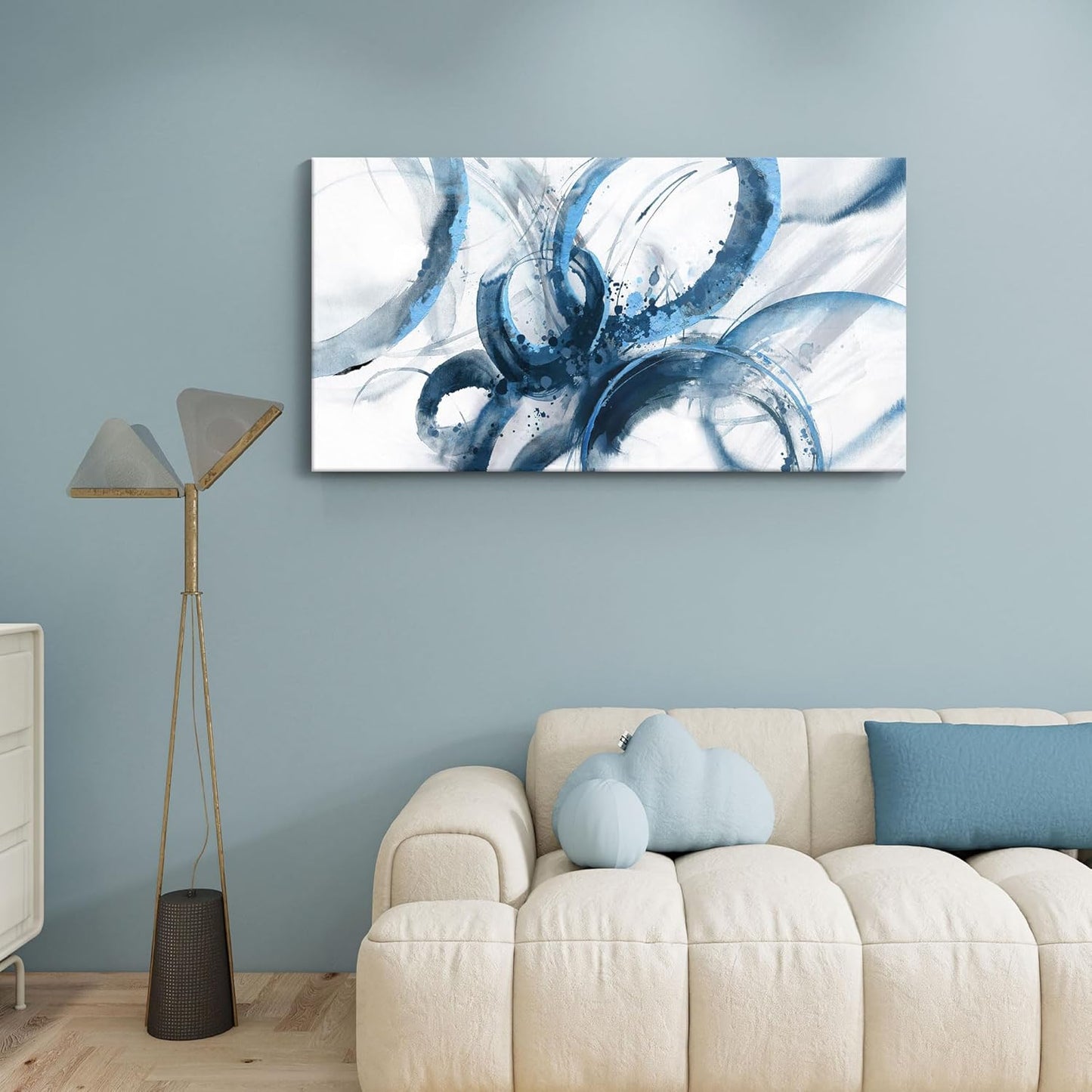 Blue Wall Art Large Pictures for Living Room Abstract Wall Decor Wall Decoration Print Pictures