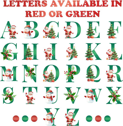 Letter Name Ornament, Personalized Christmas Ornaments, Custom Initial A-Z Ceramic Heart Ornament