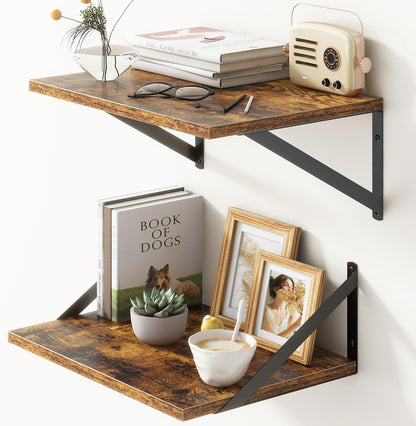 Deep Floating Shelves for Wall, 12 Inch Deep Floating Shelves Set of 2, 16"W x 12"D Wall Shelf