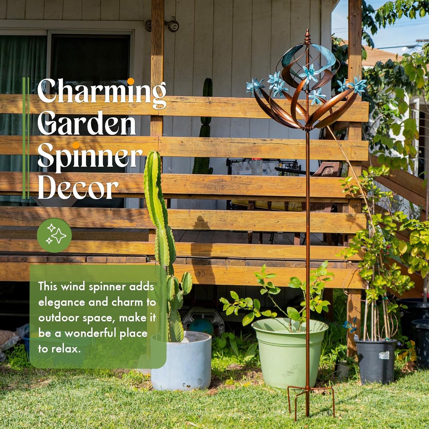 Wind Spinners Outdoor Metal - 86" Height Extra Large Kinetic Wind Spinner Sculpture for Yard and