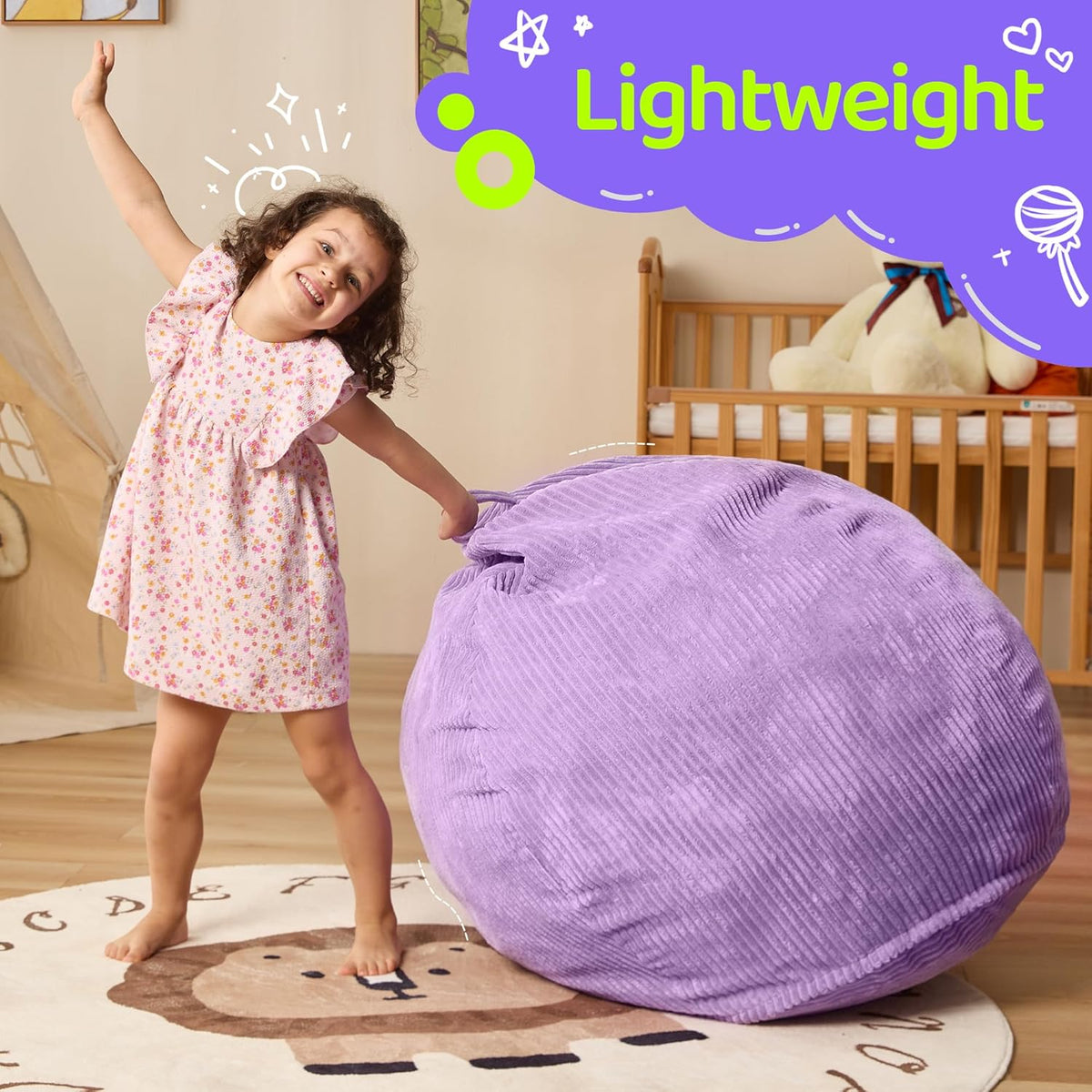 Bean Bag Chairs Teardrop Bean Bag Chair Beanbag Chair with Memory Foam Filled Machine Washable