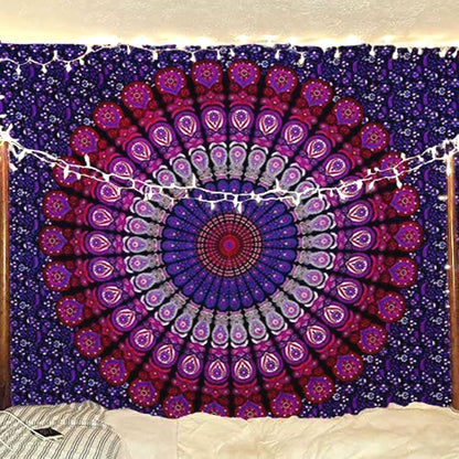 raajsee purple Tapestry- Best Mandala Wall Hanging- Mandala Tapestry For Bedroom Aesthetic-Size